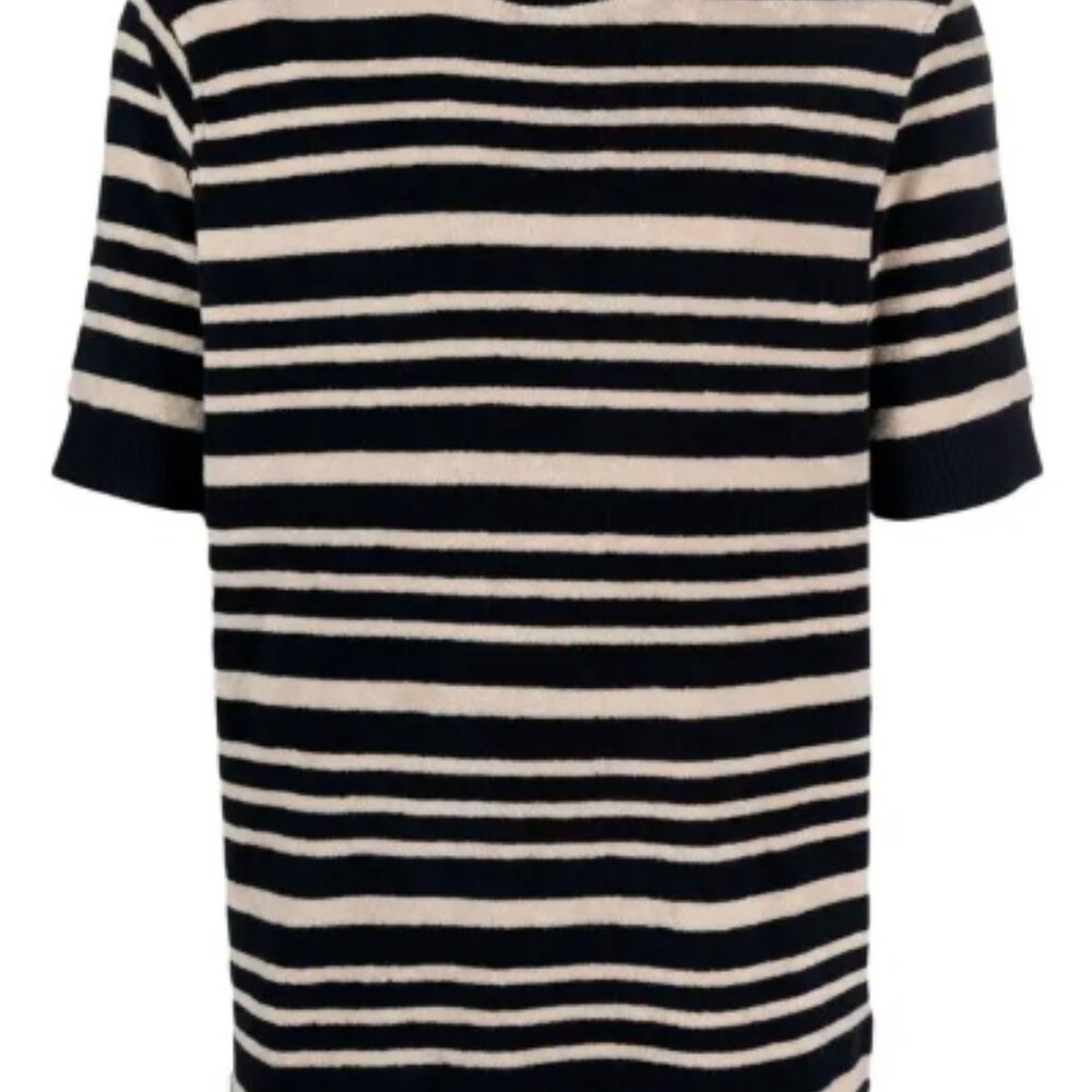 Orlebar Brown Solun Classic Stripe Toweling Shirt - L - BNWT (RRP $295)